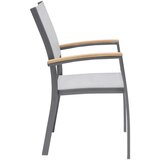 Ambia Garden STOL les evkaliptusa aluminij siva, svetlo siva, barva tikovine | Shoptok.si