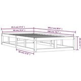  Posteljni okvir črn 90x200 cm trden les, (20795135) | Shoptok.si