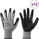 Rukavice za rad 12 pcs Siva i crna 10 / xl Poliester | shoptok.hr