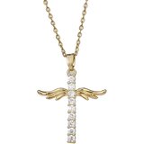 Ogrlica Cross Wings - Zlatna KP29961 | shoptok.hr