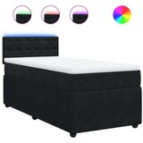 vidaXL Box spring krevet s madracem crni 90x200 cm baršunasti | shoptok.hr