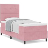 Box Spring Krevet s Madracem Ružičasta 80x200 cm Baršun | shoptok.hr