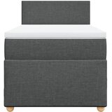 Krevet box spring s madracem tamnosivi za 1 osobu tkanine | Eponuda.com