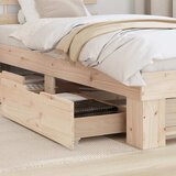  Krevetna konstrukcija Prirodna 90 x 200 cm Čvrsto borovo drvo | shoptok.hr