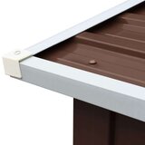 vidaXL Vrtna ostava za drva od pocinčanog čelika 330x92x153 cm smeđa | shoptok.hr