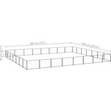 vidaXL kavez za pse crni 56 m² čelični | shoptok.hr