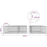  Gabion s žicom debljine 3 5 mm i mrežom 5x5 cm 700x50x50 cm - 50 cm 50 cm 700 cm | shoptok.hr