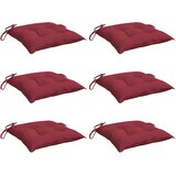  Jastuci za stolice 6 kom boja vina 40x40x7 cm tkanina Oxford | shoptok.hr