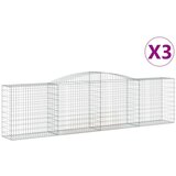  Lučne gabionske košare 3 kom 400x50x100/120cm pocinčano željezo | shoptok.hr