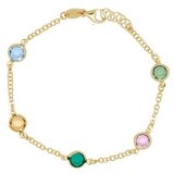 Victoria Cruz basic multicolor gold narukvica sa swarovski kristalima ( a0961-mdp ) | ePonuda.com