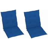  Jastuci za vrtne stolice 2 kom plavi 100 x 50 x 3 cm od tkanine