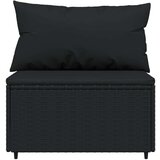  3-dijelna vrtna garnitura od poliratana s jastucima crna | shoptok.hr