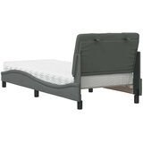 vidaXL Postelja z vzmetnico temno siva 90x190 cm blago | Shoptok.si
