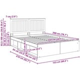  Konstrukcija postelje Oreh 150 x 200 cm Masivno borovo les, (5000103378) | Shoptok.si