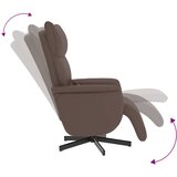  Masažni naslonjač od umjetne kože s osloncem za noge smeđi | shoptok.hr