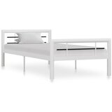 vidaXL Okvir za krevet bijelo-crni metalni 100 x 200 cm | shoptok.hr