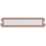  Sigurnosna ogradica za dječji krevet bež 180 x 42 cm poliester | shoptok.hr
