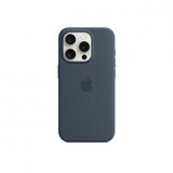 Apple iPhone 15 Pro Silicone Case Magsafe Storm blue, (20740852) Cene