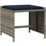  Vrtni stolci s jastucima 4 kom sivi 40x40x35 cm od poliratana | shoptok.hr