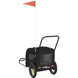 vidaXL crna kolica za ljubimce Crna Metal, Tkanina 124 x 53 x 53 cm | shoptok.hr