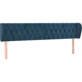  Uzglavlje s ušima tamnoplavi 203x23x78/88 cm baršunasti | shoptok.hr
