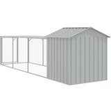 vidaXL Kavez za kokoši s igralištem svjetlosivi 117x405x123 cm čelični | shoptok.hr