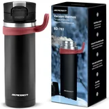 Berdsen 450 ml Vacuum Flask - Stylish Black Thermos for Hot and Cold Drinks, (21740601)