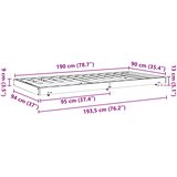  Krevetna konstrukcija Vosak smeđa 90 x 190 cm | Eponuda.com