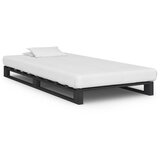 vidaXL Posteljni okvir iz palet siva trdna borovina 100x200 cm, (20606559) | Shoptok.si