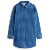 Tommy Jeans Dolga srajca modra / moder denim Cene