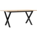 Stolić za kavu X-oblika 90x40x45 cm borovina i čelik | shoptok.hr