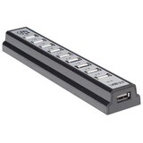  USB HUB --> 10x USB 2.0, Bus/AC Powered, Manhattan 161572 | Eponuda.com