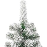 vidaXL Umjetno božićno drvce s nogom Zelena i bijela 240 cm PVC | shoptok.hr