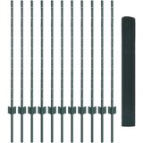 vidaXL Set ograde za vrt 2 kom Zelena Pocinčani čelik 25 x 1 m | shoptok.hr