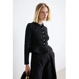 TRENDYOLMILLA Trendyol ženska jakna Milla Black Peplum/Waist-Fitted Button Detailed Knitwear Cardigan Twoaw27Hi00102 | Eponuda.com
