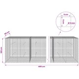  Gabion s 5 mm žicom i mrežom 5x5 cm 400x50x100 cm | shoptok.hr