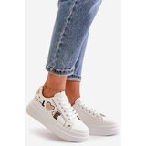 Boto Women's Platform Sneakers With Decorative Writing White Orlian | shoptok.hr