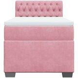 vidaXL Box spring postelja z vzmetnico roza 80x200 cm žamet | Shoptok.si