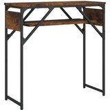  Konzolni stol s policama boja hrasta 75 x 30 x 75 cm drveni | shoptok.hr