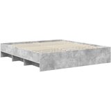  Krevetna konstrukcija s uzglavljem Betonski sivi 200 x 200 cm | shoptok.hr