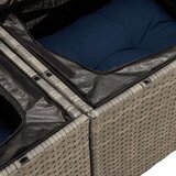  Vrtna garnitura - 6-dijelni set vrtnih sofa od poliratana s jastucima sivi - Siva 1 | shoptok.hr