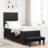 vidaXL Box Spring Krevet s Madracem i Klupom Crni 80x200 cm Baršun | shoptok.hr
