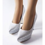 Gemre Silver Glitter Proulx Heels Cene