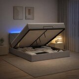  Krevet od pjene s madracem i LED-om Svjetlosiva 160 x 200 cm | shoptok.hr