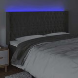  Uzglavlje tamnosivo 203 x 16 x 118/128 cm baršunasto | shoptok.hr