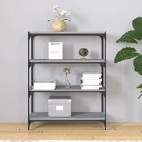 Ormarić za knjige boja hrasta 80x33x100 cm od drva i čelika | shoptok.hr