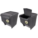 Orion Črni plastični koši za smeti za ločevanje odpadkov v kompletu 3 ks 3x22 l – | Shoptok.si