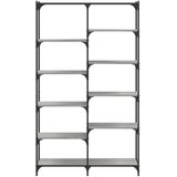  Regal za knjige siva boja hrasta 100x32x170 cm drvo i željezo | shoptok.hr