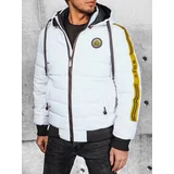 DStreet Men's White Quilted Jacket