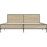  Okvir za krevet boja hrasta 200x200cm konstruirano drvo i metal | shoptok.hr